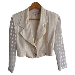 Rampage Vntage Sequin Blazer – Pearl Buttons Sheer